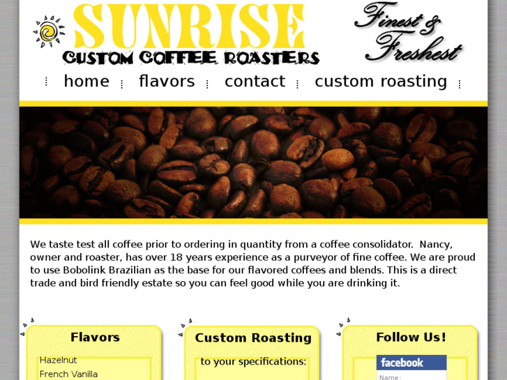 www.sunrisecustomcoffee.com