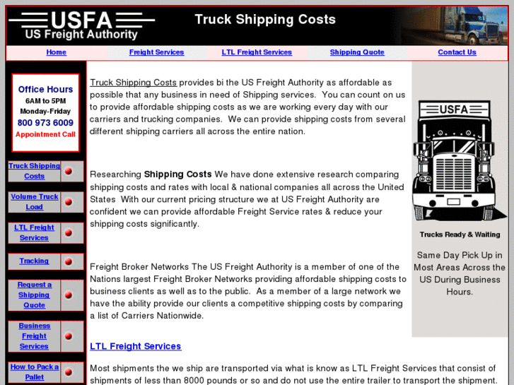 www.truckshippingcosts.com