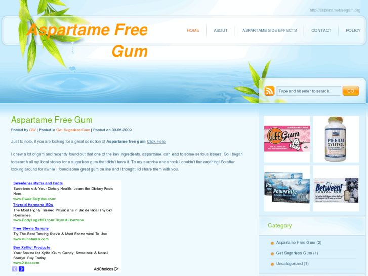 www.aspartamefreegum.org