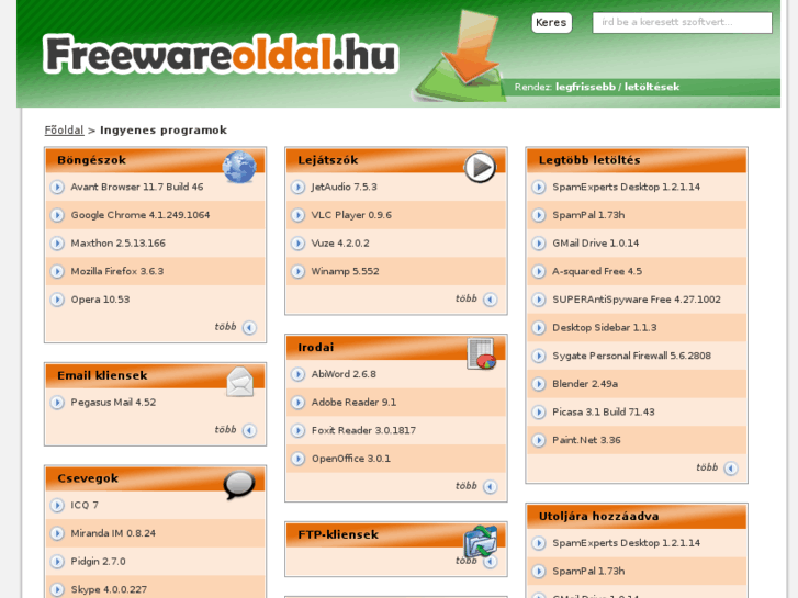 www.freewareoldal.hu