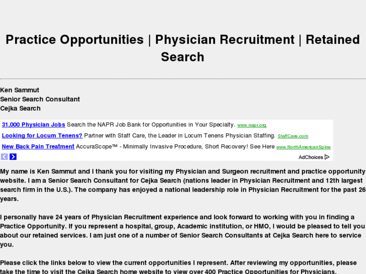 www.physician-surgeon-opportunities.com