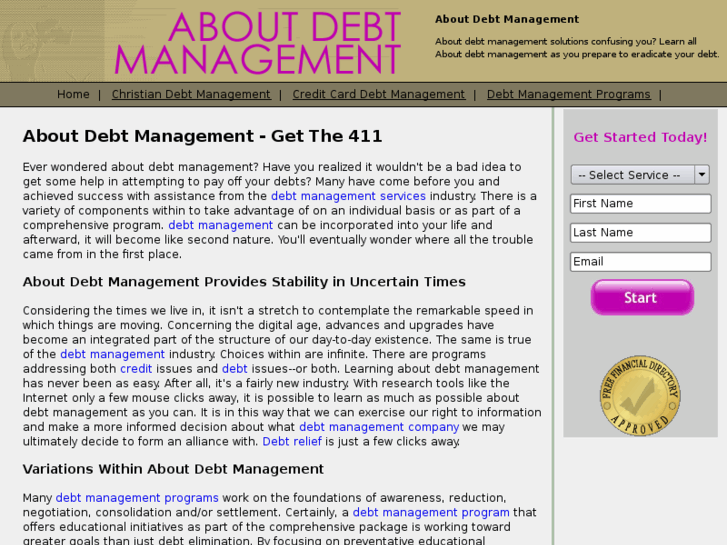 www.aboutdebtmanagement.com