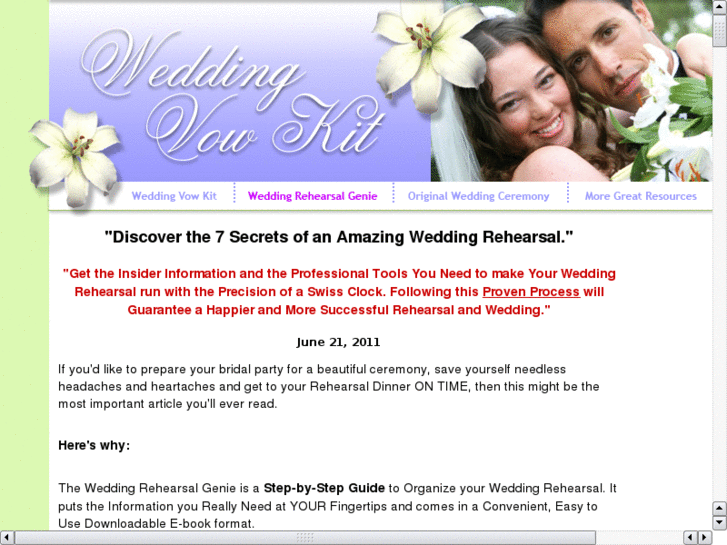 www.weddingrehearsalgenie.com