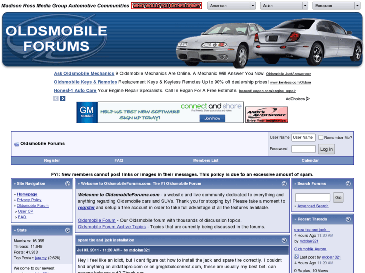 www.oldsmobileforums.com