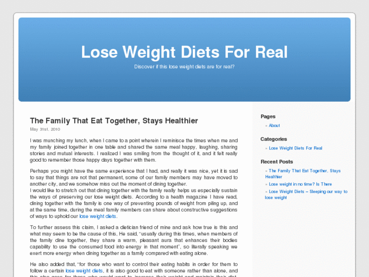 www.loseweightdietsforreal.com