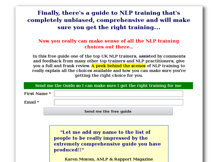 www.choosingnlptraining.com