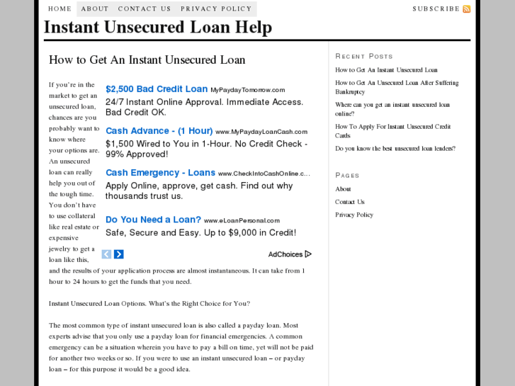 www.instantunsecuredloan.net