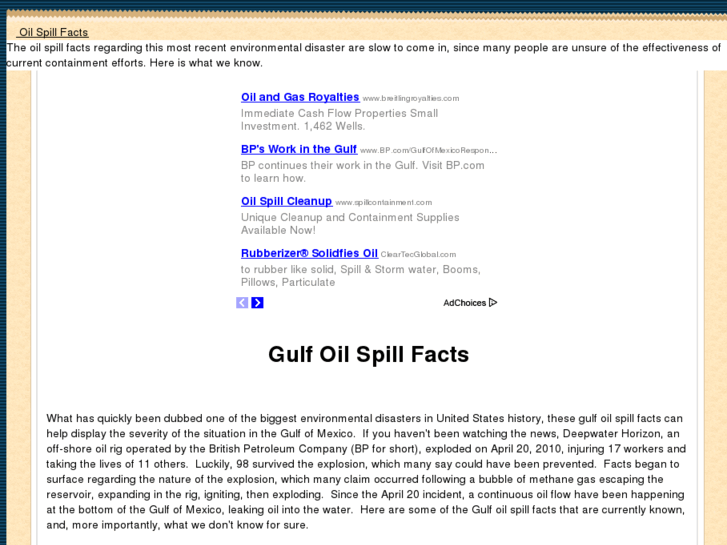 www.oilspillsfacts.com