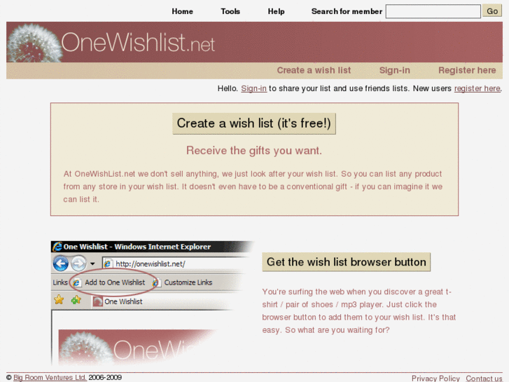 www.onewishlist.net