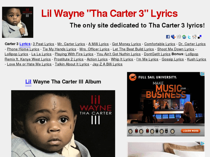 www.thacarter3lyrics.com