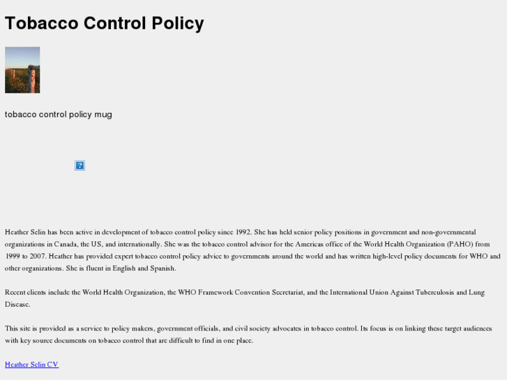 www.tobaccocontrolpolicy.com