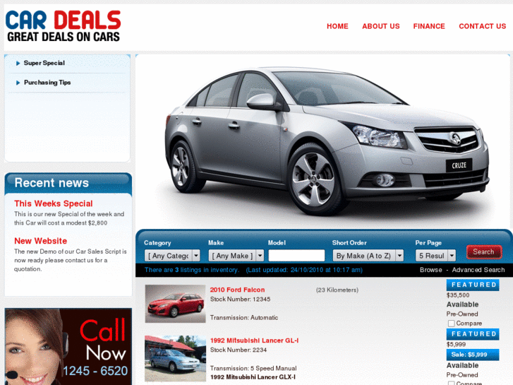 www.carsalesdemo.com