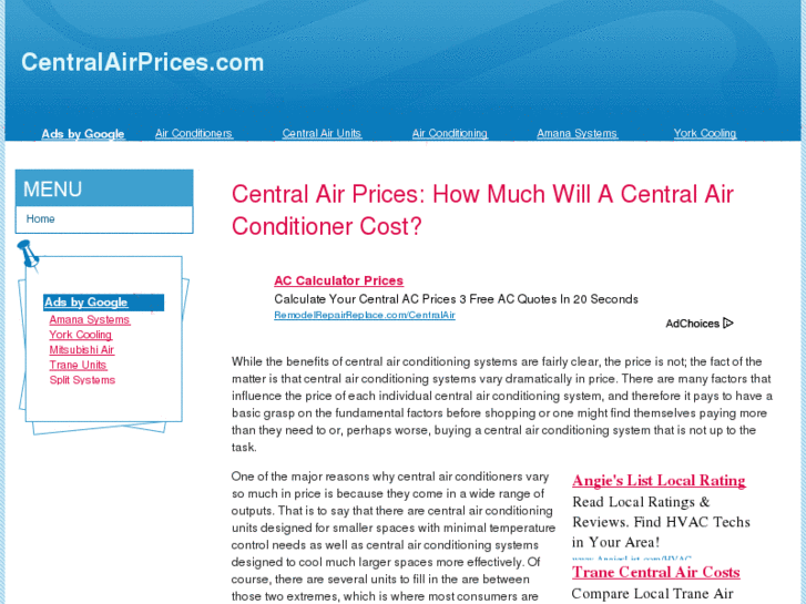 www.centralairprices.com