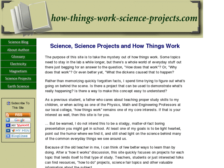 www.howthingsworkscienceprojects.net