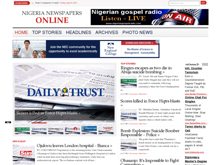 www.nigerianewspapersonline.net