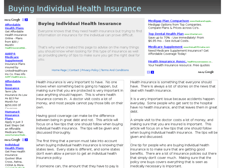 www.buying-individualhealthinsurance.net