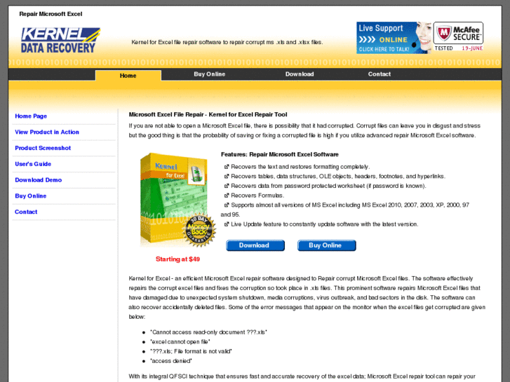 www.repairmicrosoftexcel.com