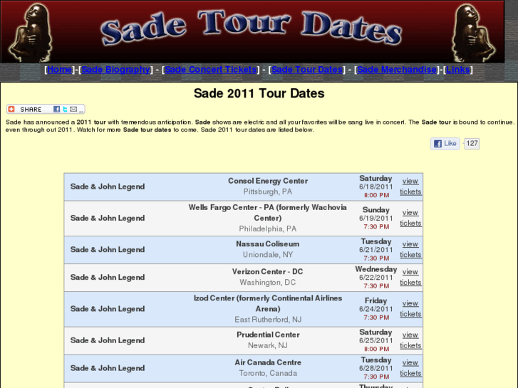 www.sadetourdates.com