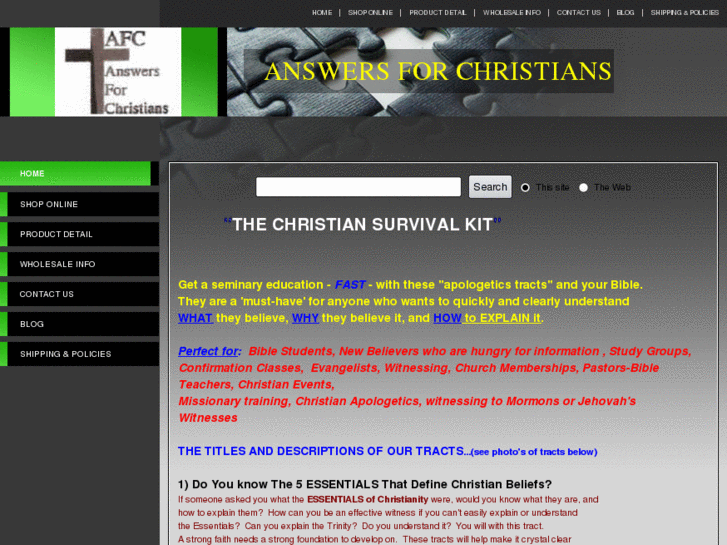 www.answersforchristians.com