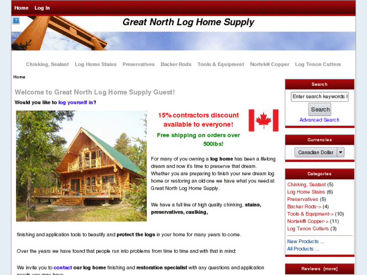 www.greatnorthloghomesupply.com