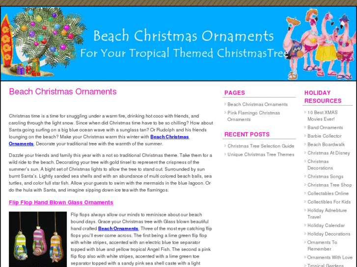 www.beachchristmasornaments.com