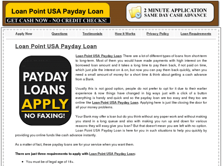 www.loanpointusapaydayloan.com