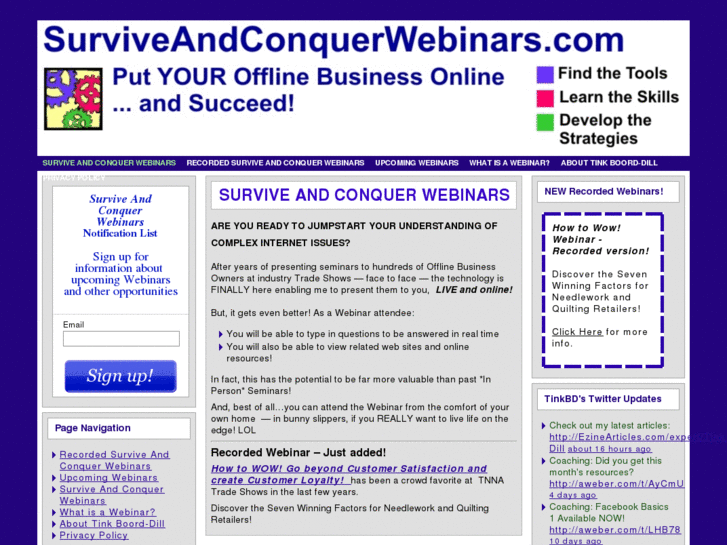 www.surviveandconquerwebinars.com