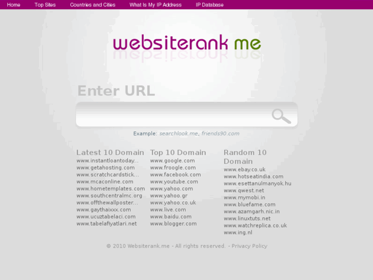 www.websiterank.me