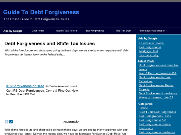 www.debtforgivenessreport.com