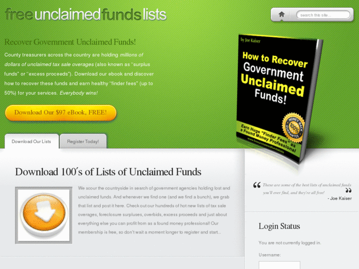 www.freeunclaimedfundslists.com