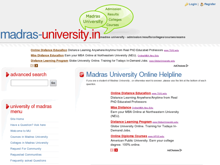 www.madras-university.in