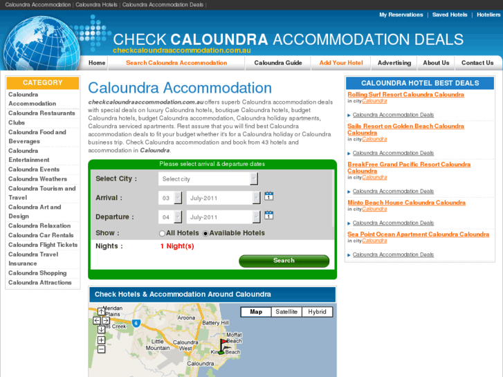 www.checkcaloundraaccommodation.com.au