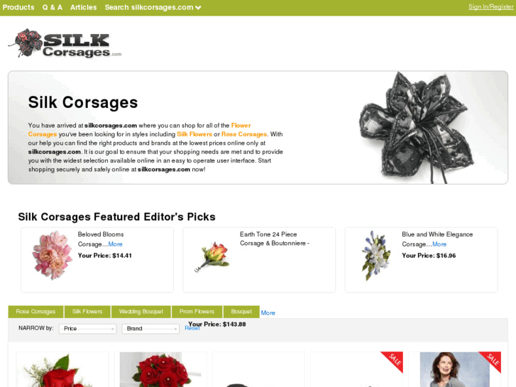 www.silkcorsages.com