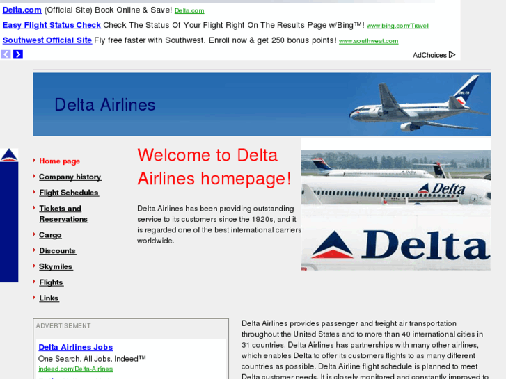 www.deltaairlineshomepage.com