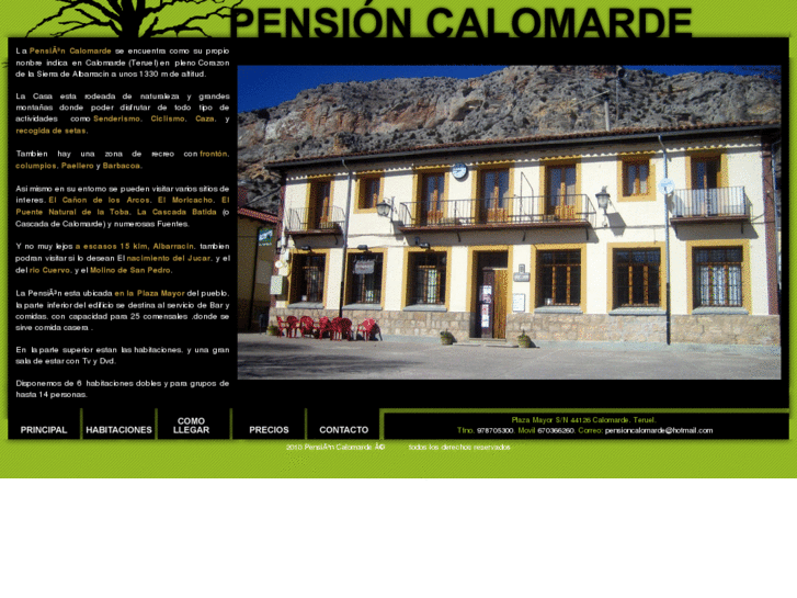 www.pensioncalomarde.com