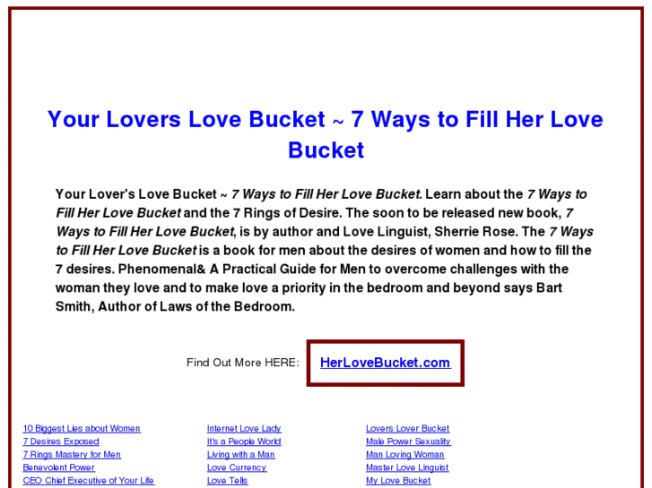 www.yourloverslovebucket.com