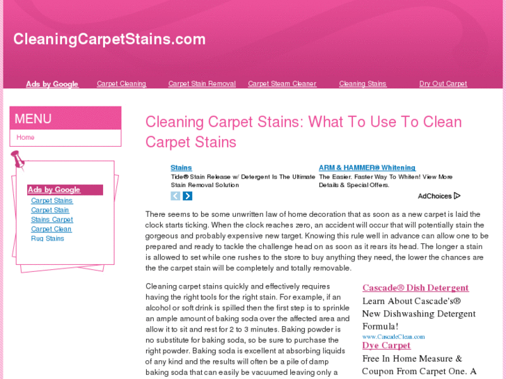 www.cleaningcarpetstains.com