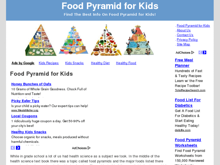 www.foodpyramidforkids.net