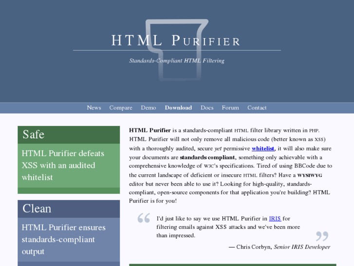 www.htmlpurifier.com