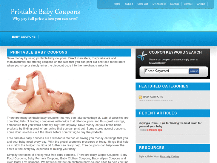 www.printablebabycoupons.net