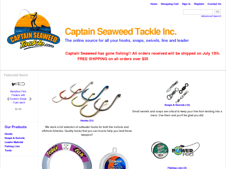 www.captainseaweedtackle.com