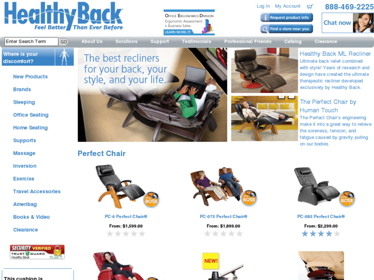 www.healthybackperfectchairs.com