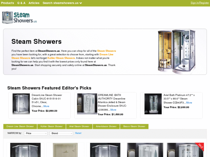 www.steamshowers.us