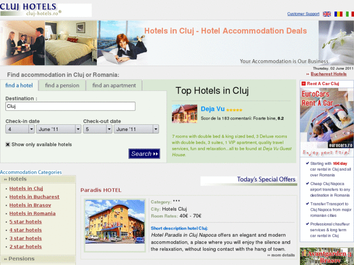 www.cluj-hotels.ro
