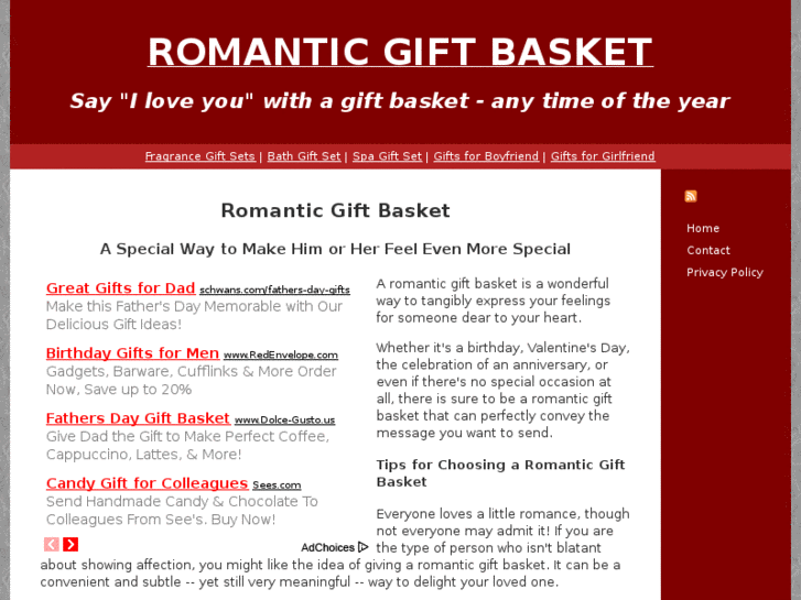 www.romanticgiftbasket.org