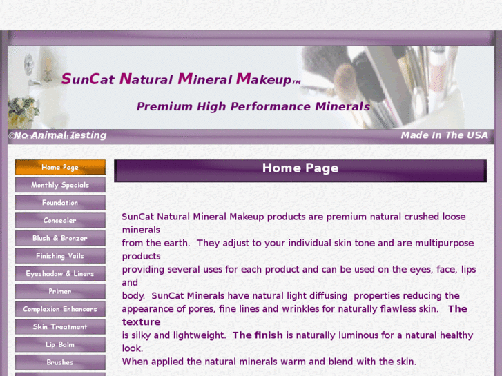 www.suncatnaturalmineralmakeup.com