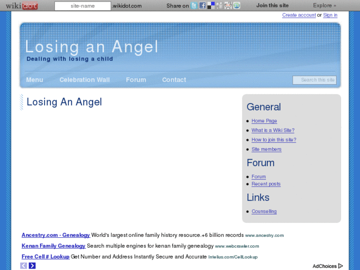 www.losinganangel.com