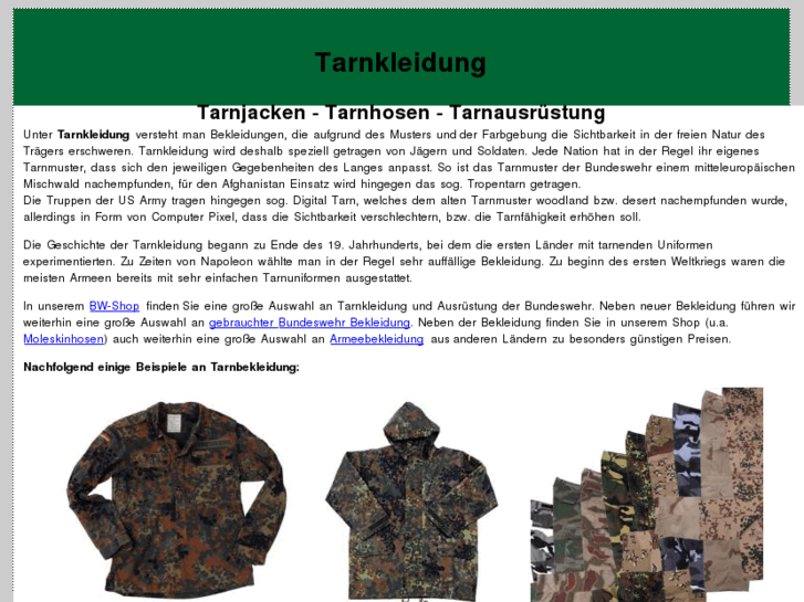 www.tarnkleidung.com