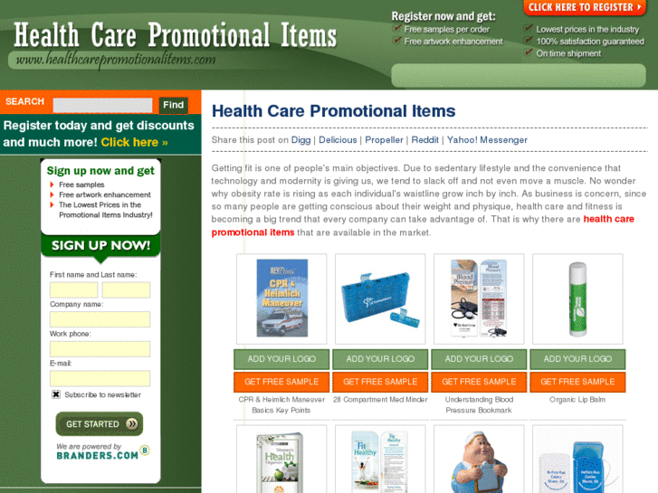 www.healthcarepromotionalitems.com