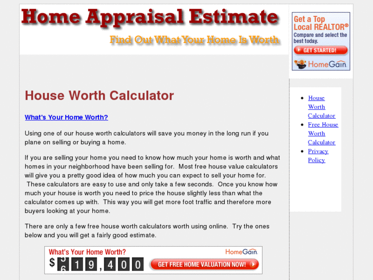 www.houseworthcalculator.com